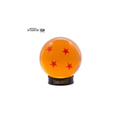 DRAGON BALL - Boule de cristal 4 étoiles 75 mm + socle