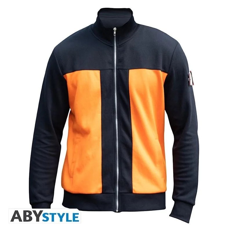 NARUTO SHIPPUDEN - Veste Réplique - Naruto Homme Orange/Noir (XXL)