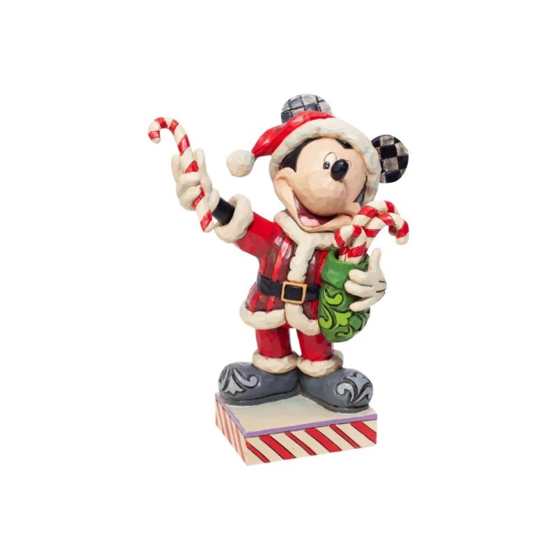 Figurine Mickey de noël avec sucres d'orge disney traditions 6007068
